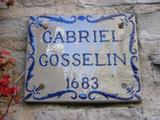 Maison Gabriel-Gosselin. Plaque. Vue avant