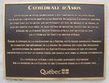 Plaque de la cathédrale d'Amos. Vue avant