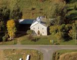 Église Odelltown United Church. Vue aérienne