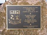 Plaque de Pierre Blais. Vue avant