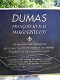 Plaque de François Dumas. Vue avant