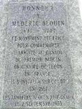 Plaque de Mederic Blouin. Vue avant