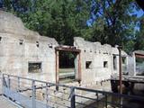 Site des moulins de l'île de la Visitation. Détail. Vue latérale