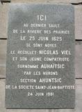 Plaque de Nicolas Viel. Vue avant