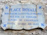 Plaque de Place Royale. Vue avant