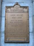 Plaque de Louis Jolliet. Vue avant