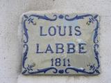 Maison Louis-Labbé. Plaque. Vue avant