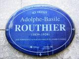 Plaque d'Adolphe-Basile Routhier. Vue avant