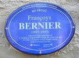 Plaque de Françoys Bernier. Vue avant