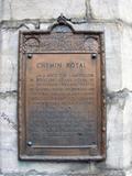 Plaque du chemin Royal. Vue avant