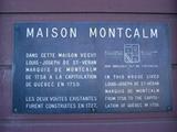 Plaque de la maison Montcalm. Vue avant