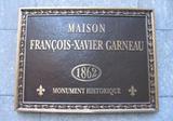 Plaque de la maison François-Xavier-Garneau (2). Vue avant