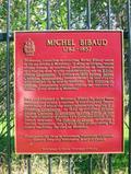 Plaque de Michel Bibaud. Vue avant