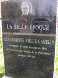 Plaque d'Émilie Gamelin. Vue avant