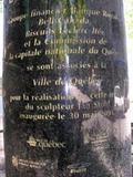 Plaque du monument de Joseph Légaré. Vue avant
