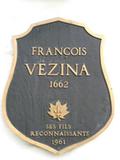 Plaque de François Vézina. Vue avant