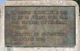 Plaque de la redoute de Wolfe. Vue avant
