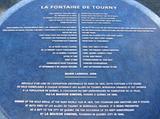 Plaque de la fontaine de Tourny. Vue avant