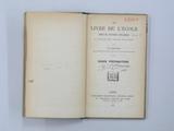 Livre (Le livre de l'école, choix de lectures expliquées à l'usage des écoles primaires). Page de titre