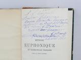 Livre (Méthode euphonique et grammaticale française tirée du génie national). Dédicace