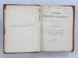 Livre (Glossaire franco-canadien et vocabulaire de locutions vicieuses usitées au Canada). Page de titre avec annotation et signature de Pierre-Joseph-Olivier Chauveau