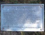 Plaque de la maison La Chaumière. Vue avant