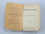 Livre (The Canadian parliamentary calendar and directory, 1870). Page de titre
