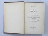 Livre (Rome in Canada : the ultramontane struggle for supremacy over the civil authority). Page de titre