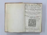 Livre (Relation de ce qui s'est passé en la Nouvelle France en l'année 1642 : envoyée au R.P. Jean Filleau provincial de la Compagnie de Jésus en la province de France). Page de titre