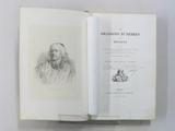 Livre (Les oraisons funèbres de Bossuet : suivies du sermon pour la profession de Mme de la Vallière, du panégyrique de Saint Paul, et du sermon sur la vocation des gentils, avec des notices par M. Poujoulat). Page de titre avec frontispice