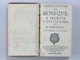 Livre (Consolations de Sénèque à Marcia, à Helvia sa mère, et à Polybius). Page de titre