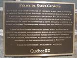 Plaque de l'église de Saint-Georges. Vue avant