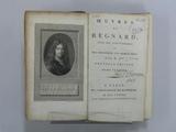 Livre (Oeuvres de Regnard : avec des avestissemens [sic] et des remarques sur chaque pièce par M. G. (Tome I)). Page de titre