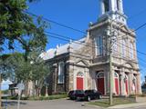 Église de Saint-Pascal-de-Kamouraska. Vue d'angle