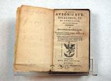 Livre (D. Magni Ausonii Burdigalensis, viri consularis, Augustorum praeceptoris : opera in meliorem ordinem digesta ...). Page de titre