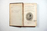 Livre (M. Tullii Ciceronis opera ad optimas editiones collata : praemittitur vita ex Plutarchi graeco latine reddita, cum notitia literaria accedunt indices, studiis societatis bipontinae (Tome I)). Page de titre et frontispice