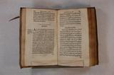 Livre (Juliani Imperatoris Opera quae extant omnia : a Petro Martinio Morentino Navarro, & Carolo Cantoclaro Consiliaro Regio, supplicumque libellorum in Curia magistro, latina facta, emendata, & aucta ... additus praetarea est a Carolo Cantoclaro liber ejusdem Juliani ... et a Theodoro Marcilio ...). Intérieur de l'imprimé