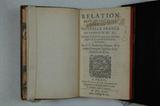 Livre (Relation de ce qui s'est passé en la Nouvelle France en l'année M.DC.XL : envoyée au R.P. Provincial de la Compagnie de Jésus de la Province de France). Page de titre