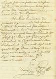 Document (Nomination d'arbitres par Joseph Fleury Deschambault et David Alex Grant, pour règlement de compte de tutelle des biens de Catherine Lemoine de Longueuil, épouse de Grant)