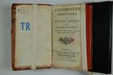 Livre (Anecdotes américaines : ou, Histoire abrégée des principaux événements arrivés dans le Nouveau Monde, depuis sa découverte jusqu'à l'époque présente (Ex. II)). Page de titre