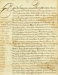 Document (Concession de terres indivisés dans l'Ile d'Orléans à ses fils François, Jean, Charles, Louis et Nicolas LeVieux, Jean et Nicolas Juchereau)