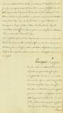 Document (Requête de Nicolas Eustache Lambert Dumont, fils, au Roi, demandant d'être mis en possession de l'Ile-à-la-Fourche. Avec plan en couleur par Louis Charland)