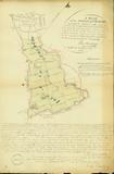 Document (Requête de Nicolas Eustache Lambert Dumont, fils, au Roi, demandant d'être mis en possession de l'Ile-à-la-Fourche. Avec plan en couleur par Louis Charland)