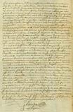 Document (Concession de terre de 3 arpents sur 40, à la côte de Plaisance, par Pierre Claude Pécaudy de Contrecoeur à Pierre Bousquet)
