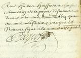 Document (Vente d'une propriété à Montréal, acquise de la succession du curé Perot, par Charles Aubert de La Chesnaye à Pierre D'Aillebout d'Argenteuil)