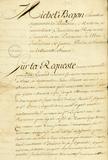 Document (Ordonnance pour l'échange de terres avec le curé Lefebvre, de Batiscan, dans la seigneurie de St-Pierre-les-Becquets)