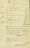 Document (Arrêté de comptes dûs par M. Guy à Joseph Papineau pour vente de maison par ce dernier à Guy)