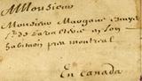 Document (Mémoire de Marganne de Lavaltrie à M. de La Barre rappelant ses services militaires)