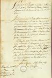 Document (Ordre à Baby, officier de milice, d'inspecter les postes de bateaux sur la côte Nord)