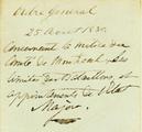 Document (Instructions au lieutenant-Colonel Barthélemy Joliette pour la formation d'un bataillon de milice dans le comté de Berthier)